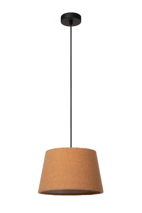 Lucide WOOLLY - Lámpara colgante - Ø 28 cm - 1xE27 - Ocre - apagado